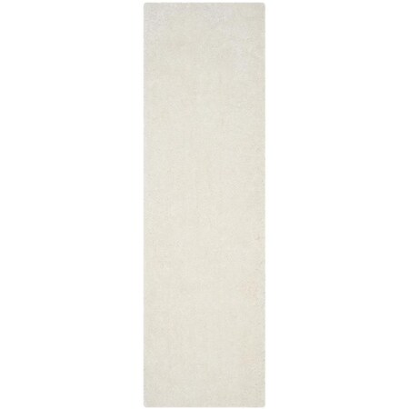 Safavieh 2 ft. 3 in. x 8 ft. Luxe Shag Hand Tufted Rug, Ivory - Runner SGX160A-28